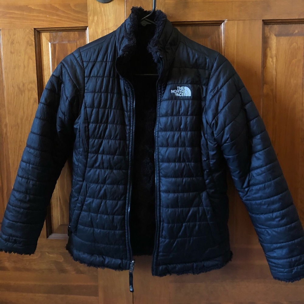 Girls North Face Mossbud Swirl Reversible Jacket